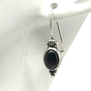 Black Onyx 925 Sterling Silver Drop Earrings